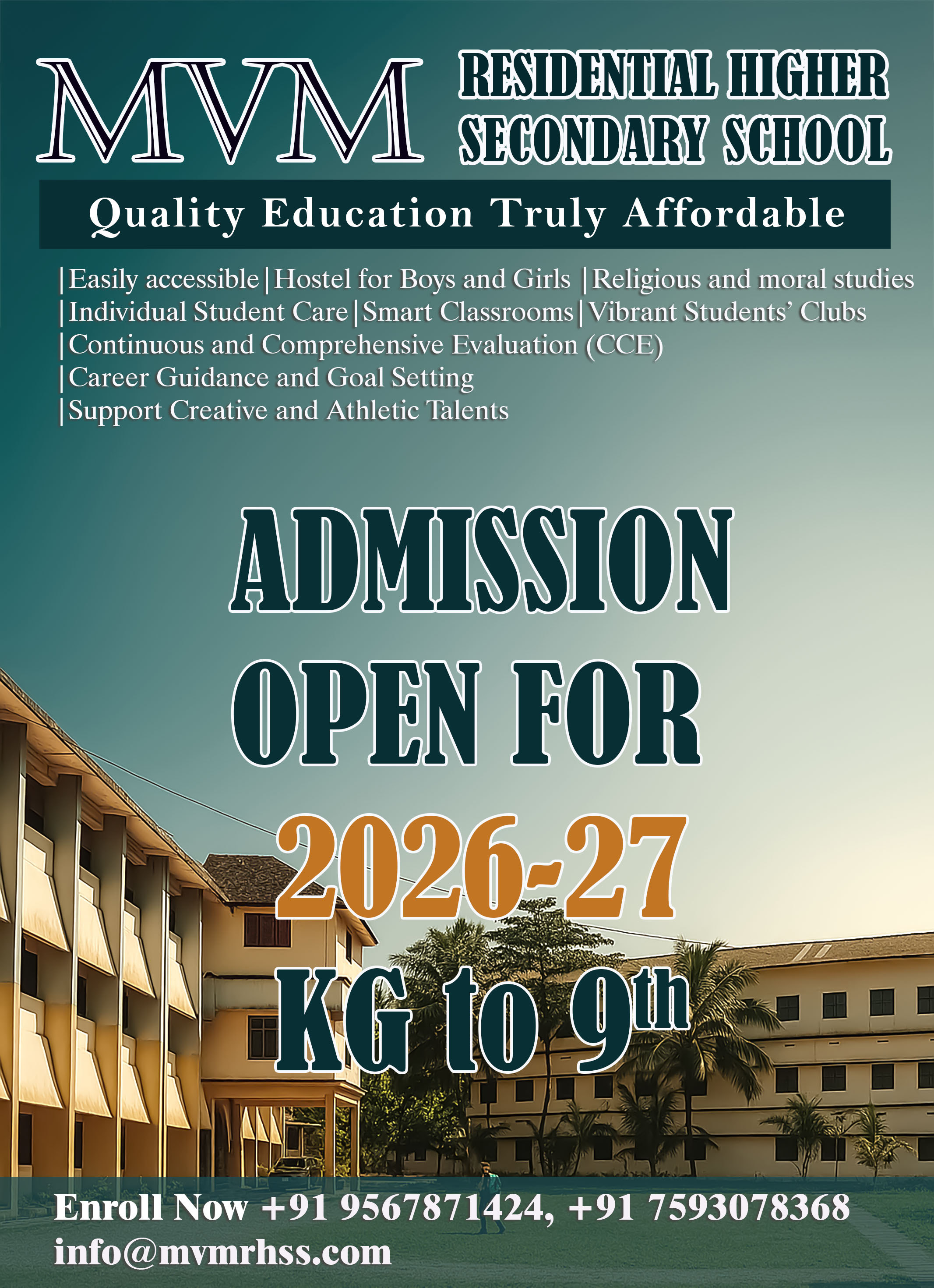 Admissions Open for the Academic Year